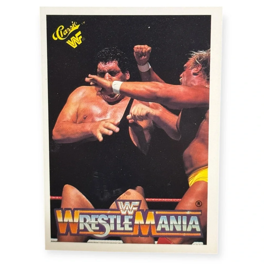 Classic 1990 WWF WrestleMania‎ Hulk Hogan & Andre the Giant Trading Card